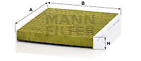 Mann-Filter FP 26 021 Filter, Innenraumluft FÜR Audi Seat Skoda VW