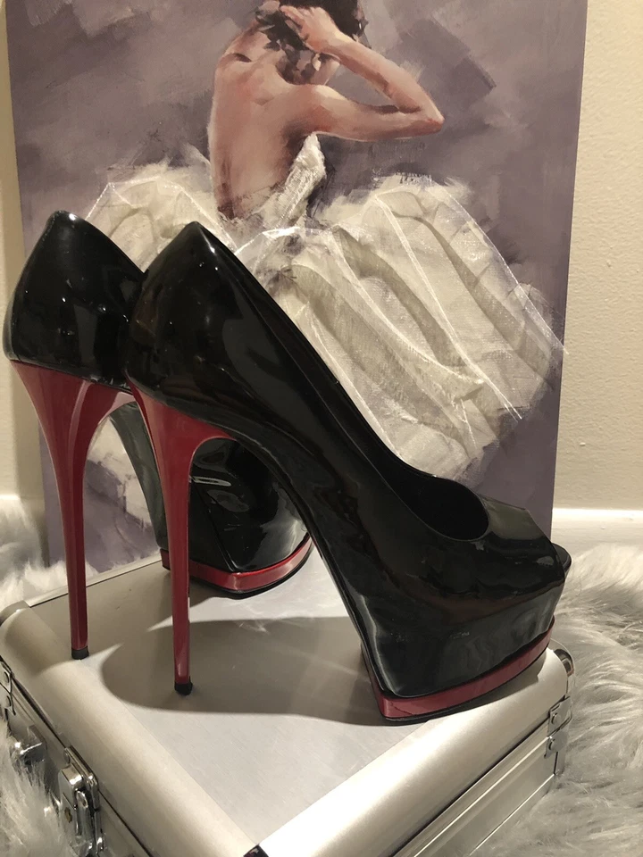  Zapatos de salón Gianmarco Lorenzi colección verano cuero patena plataforma italiana 36,5 Foto 3 de 4