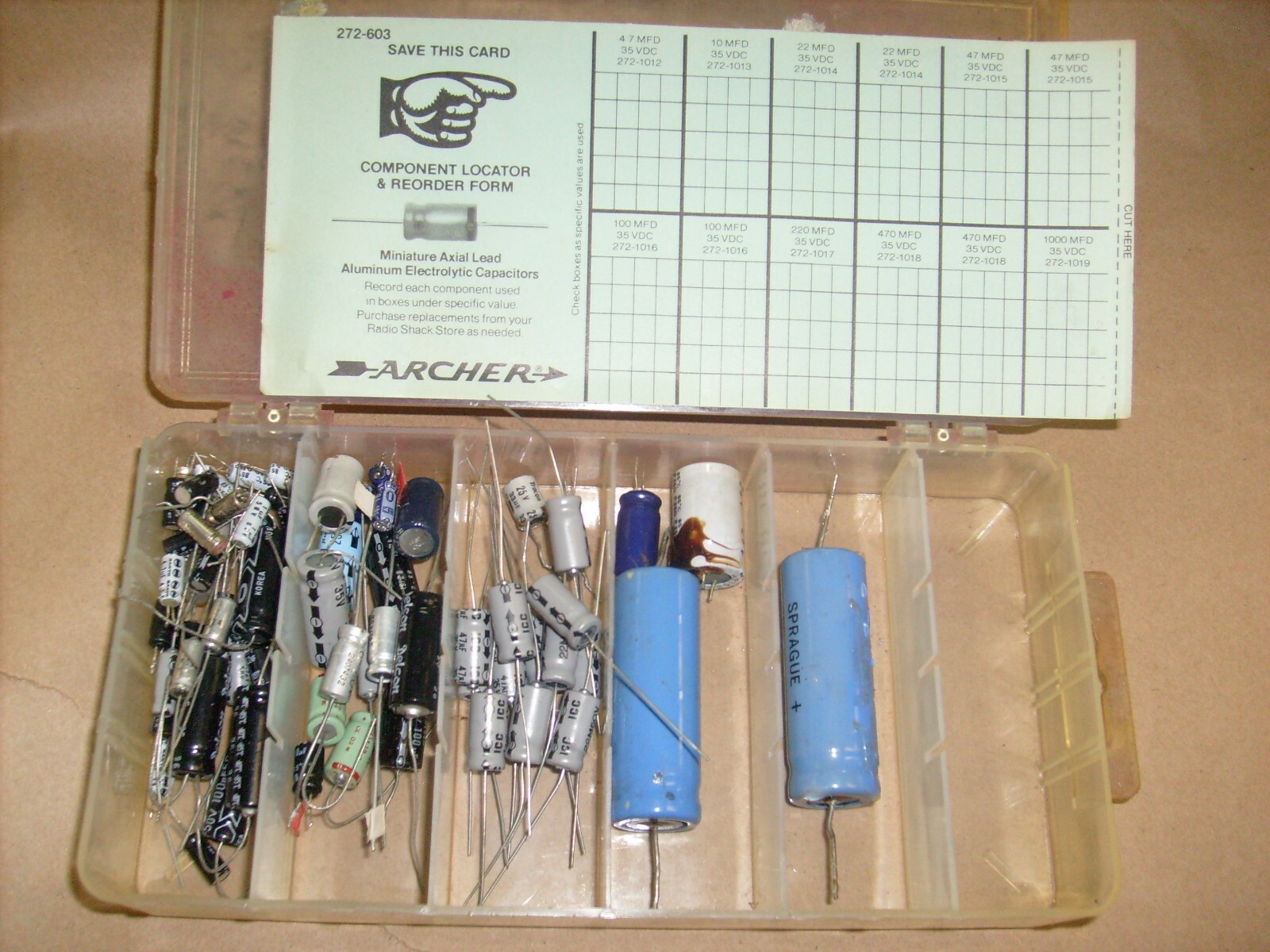 ARCHER CAPACITOR 272603 KIT RADIO SHACK DISC LOT WHATS LEFT RADIO