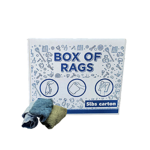 Recycled Color Terry Towel Cleaning Rags 5 lbs. Box Multipurpose Cleaning Towels