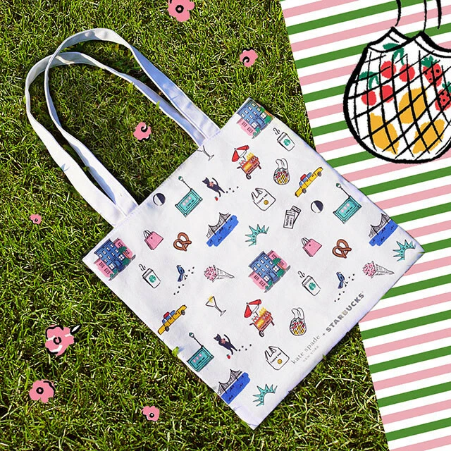 2022 Starbucks x Kate Spade NYC Icons Canvas Tote Bag | eBay