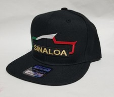 SINALOA MEXICO HAT BLACK SNAP BACK ADJUSTABLE NEW
