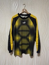 CAMISETA DE FUTBOL DE PORTERO PUMA DE LA DÉCADA DE 2000 CAMISETA DE FUTBOL MANGA LARGA HOMBRE AMARILLA