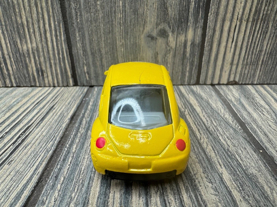 Yellow Diecast Toy Car Volkswagen Beetle By Golden Wheel Collectibles 1:64 Scale - Image 4 of 4
