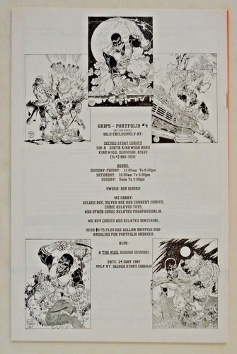 Grips (1986 Silverwolf, Tim Vigil) #4 NM (Scarcest Issue) 9.99 + 4.99 shipping - Picture 3 of 3