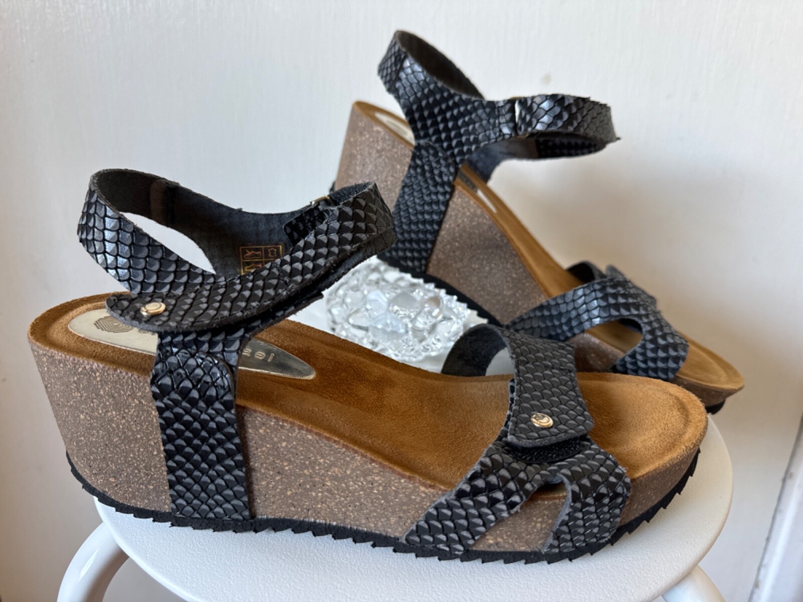 APL sandali piel natural made in spain nuovi senza scatola cinturino regolabile taglia 38