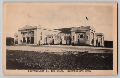 Exterior of Bournehurst-on-the-Canal Buzzards Bay 1910s Vtg Postcard MA ...