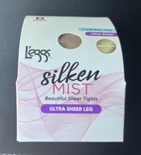 L'eggs Silken Mist Pantyhose Ultra Sheer Leg Control Top, Size B - NUDE
