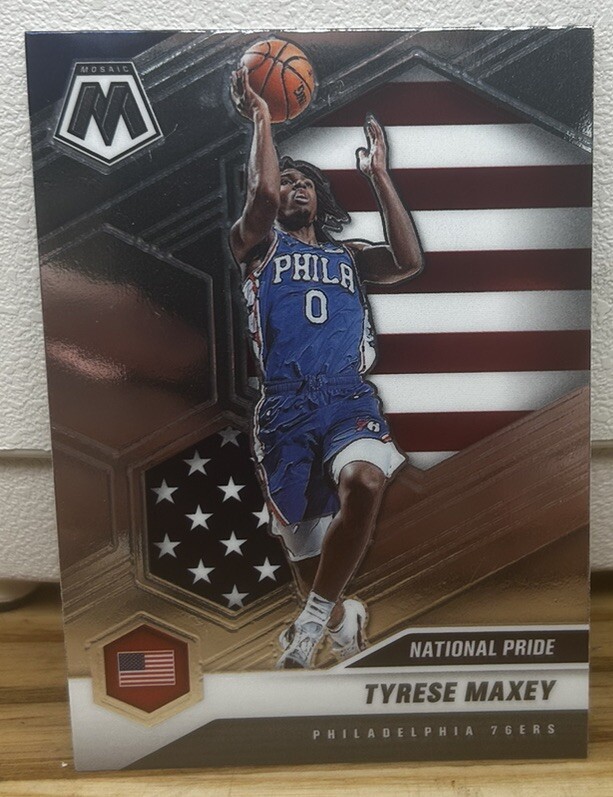 2020-21 Panini Mosaic Tyrese Maxey National Pride RC #259 Philadelphia 76ers
