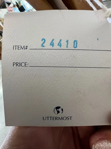 Uttermost Montrez 26" X 24" Gold Leaf Glass Top Accent Table 24410 - Picture 4 of 6