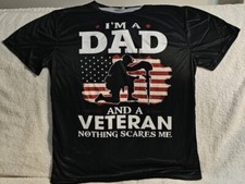 MILITARY SOLDIER AMERICAN FLAG DAD VETERAN USA UNITED STATES T-SHIRT SHIRT