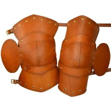 Leather armor for complete knees protection cosplay larp combat Renaissance SCA