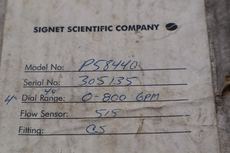 BRAND NEW SIGNET SCIENTIFIC P58440 FLOWMETER STOCK 2354 - Image 2 of 4