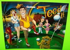 Gottlieb Tee'd Off Original 1993 NOS Pinball Machine Translite Golf Art Golfing