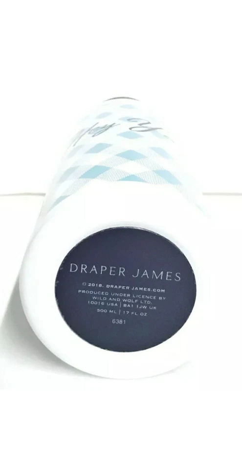 Botella de agua Draper James Hey Y'all azul claro guinga 17 fl oz aislada nueva con etiquetas Foto 3 de 4