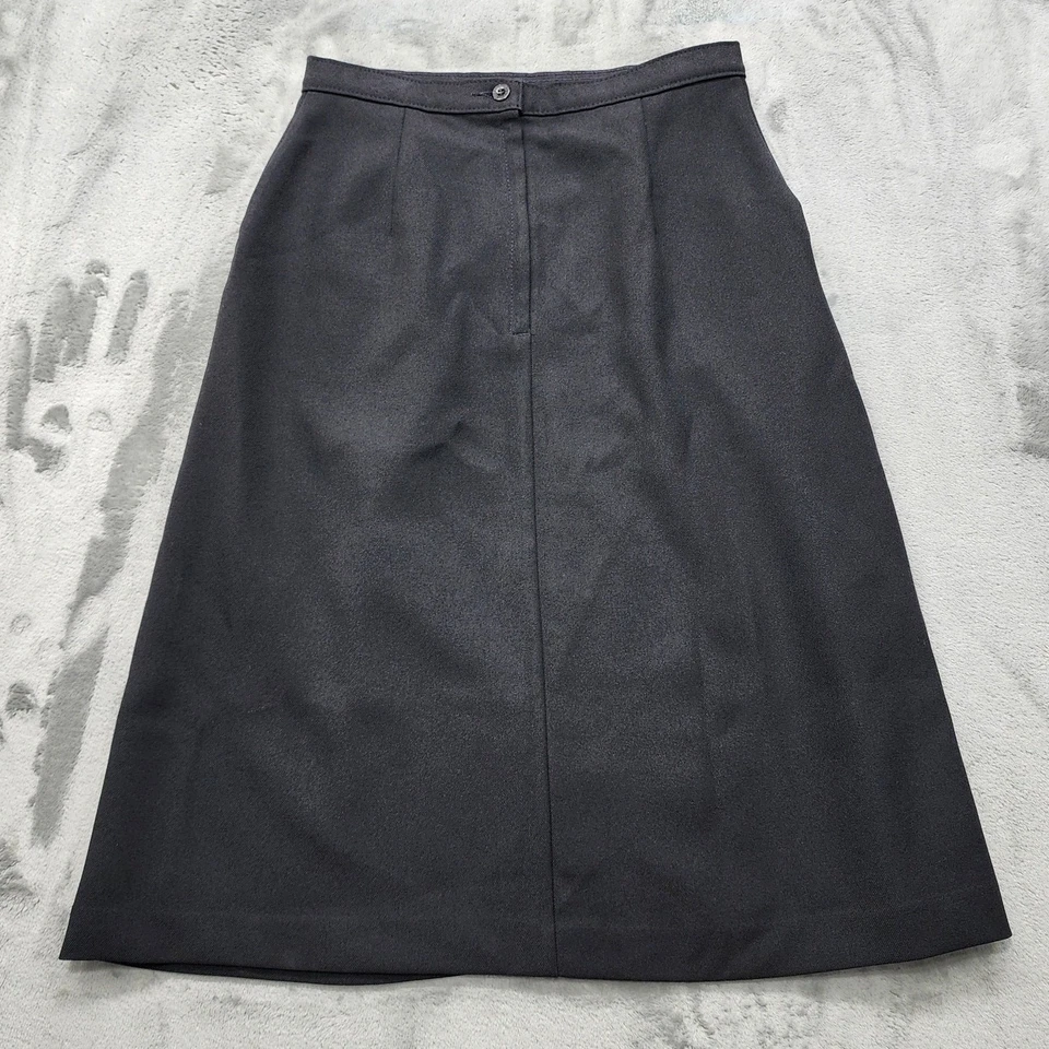 Vintage 70s Levi's Skirt Womens 14 Black Polyester High Rise A-Line Back Zip - Image 2 of 4