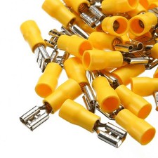 100 12-10 Gauge Female Spade Quick Disconnects Electrical Wire Connectors .250