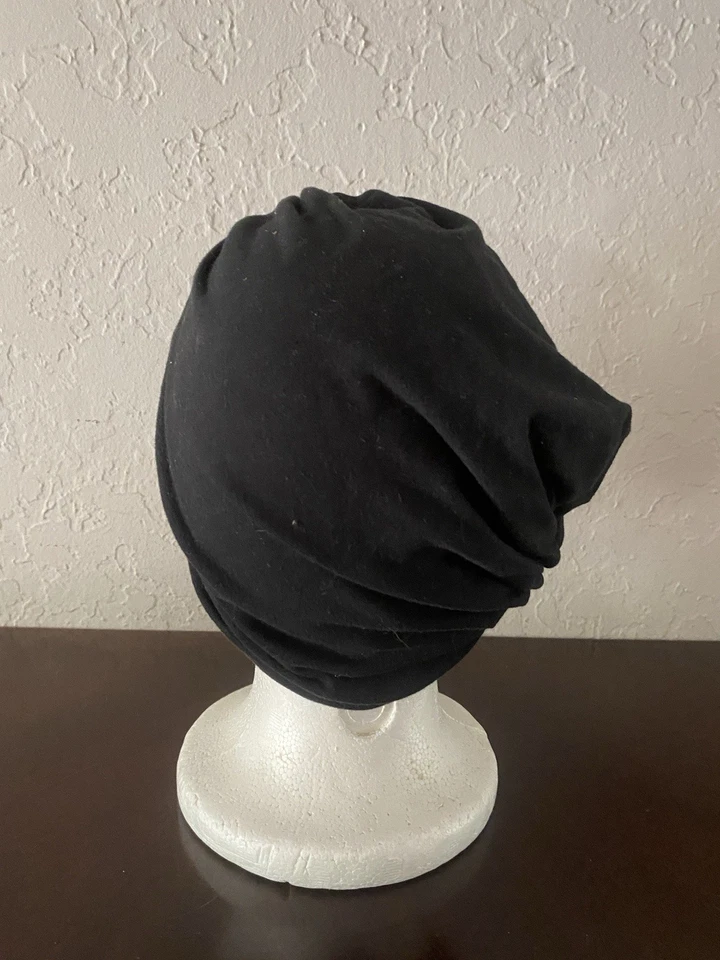 Vintage Turban Tied Black Turban Hat 1950’s-60’s Great Condition Stretchy Fabric - Image 3 of 4