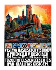Vintage Feuerwehr Ausstellung Poster Wandbild Premium Qualität