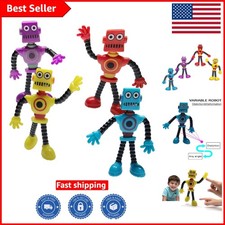 Creative Fun with 4 Pcs Bendable Twisted Robots - Safe & Engaging Toy Gift