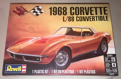 #ad Revell 1968 Corvette L88 Convertible 2in1 1:25 scale model car kit 14572 $16.17
