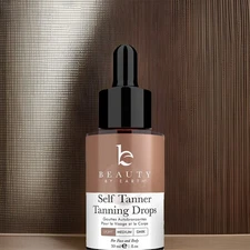 Beauty by Earth Face Self Tanner Tanning Drops Medium 30ml Made in the USA 