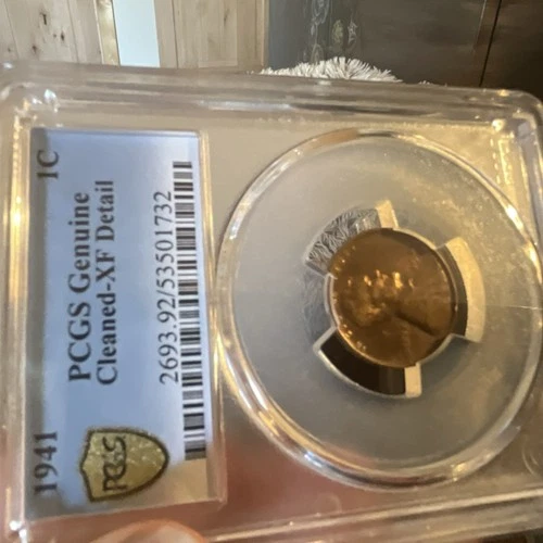 1941 Lincoln Wheat Small Cent PCGS Cleaned-XF Detail Business Strike
