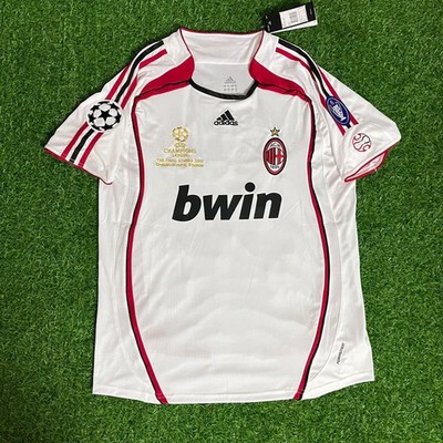 AC Milan 2007 UCL Final Away White Short Sleeve Maldini #3 Jersey