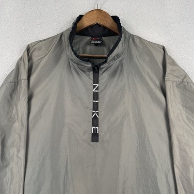 Vintage Nike Windbreaker Jacket Mens XXL Green Lightweight 1/4 Zip Pullover Read
