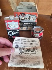 1950'S WHIZ MET-L-IT METAL AUTO REPAIR CAR-SPACE AGE ROBOT- LITHO-OIL-GAS CAN