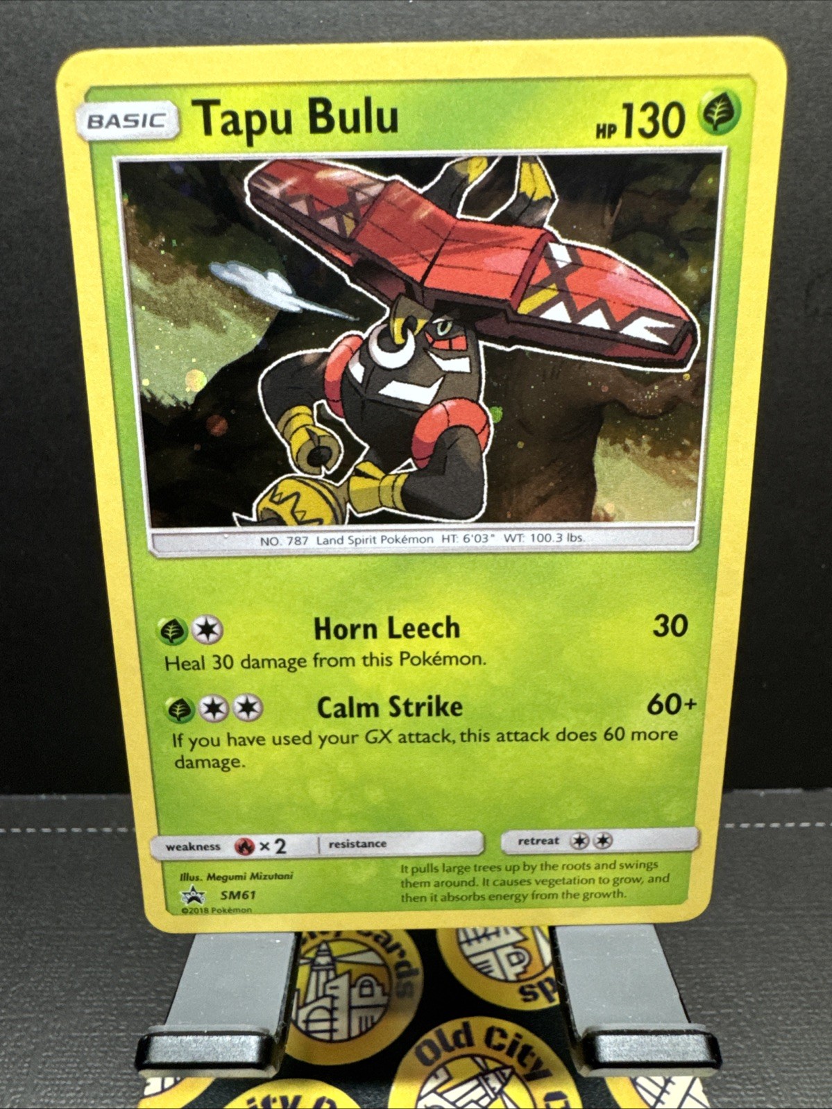 Tapu Bulu SM61 Holo Sun & Moon Black Star Promo Pokemon Card Near Mint #SM61