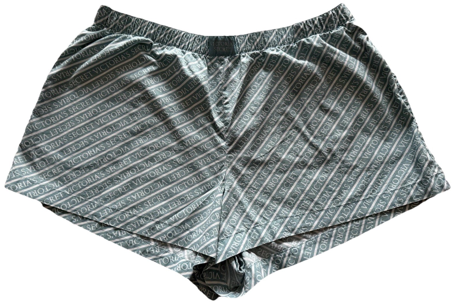 🤍Victoria’s Secret All Over Logo 100% Cotton Sleep Lounge Shorts-Mint-Size L🤍