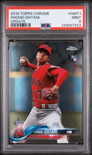 2018 TOPPS CHROME UPDATE #HMT1 SHOHEI OHTANI ROOKIE RC PSA 9