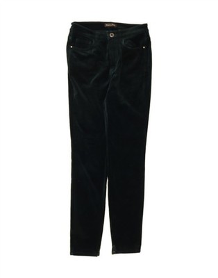 MASSIMO DUTTI Womens Velvet Casual Trousers EU 38 Small W28 L29 Green DI70