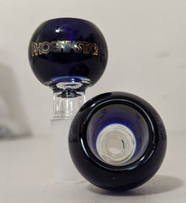 Cuenco bulboso de vidrio de 14 mm de espesor macho para bong de pipa de agua (1 - UNO) azul