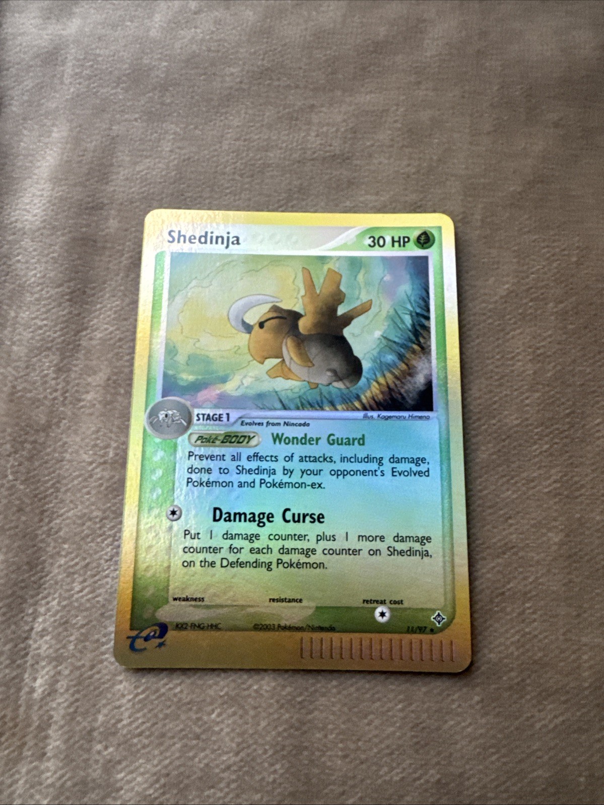 Pokemon Shedinja 11/97 EX Dragon Reverse Holo Rare Card