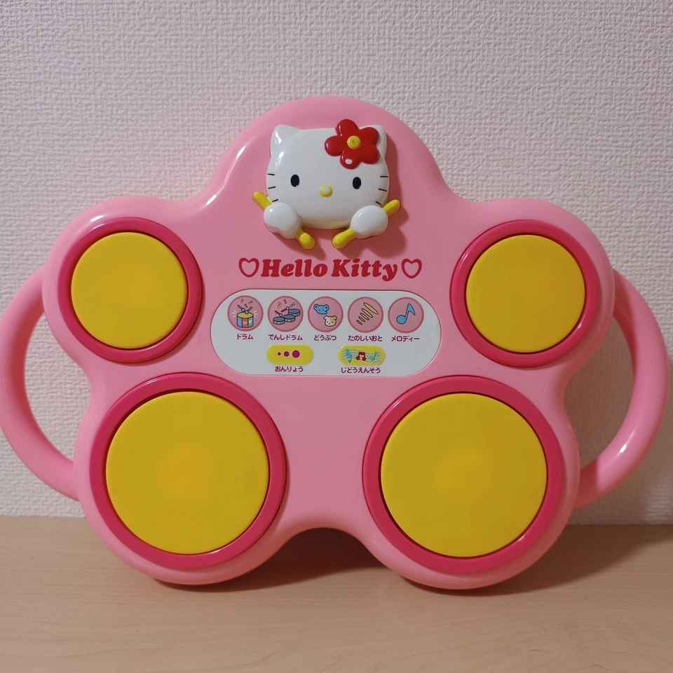 Hello Kitty Electronic Drum Toy Sanrio Japan w/ Box & Sticks – Tested Works Cute - Image 2 of 4