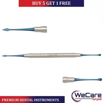 WECARE SURGICAL Dental Surgical Buser Elevator Periosteal Titanium BLUE Double Ended Instruments