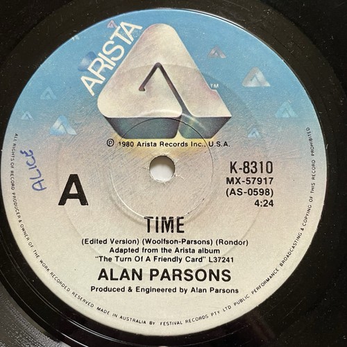 Alan Parsons Time / Nothing Left To Lose Vinyl Record 7” 45RPM K8310 Arista 1980 - Picture 6 of 24