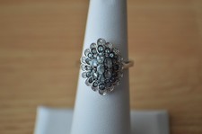 1.00ct Narsipatnam Color Change Alexandrite Ring Rhodium Plated over Silver Sz 5