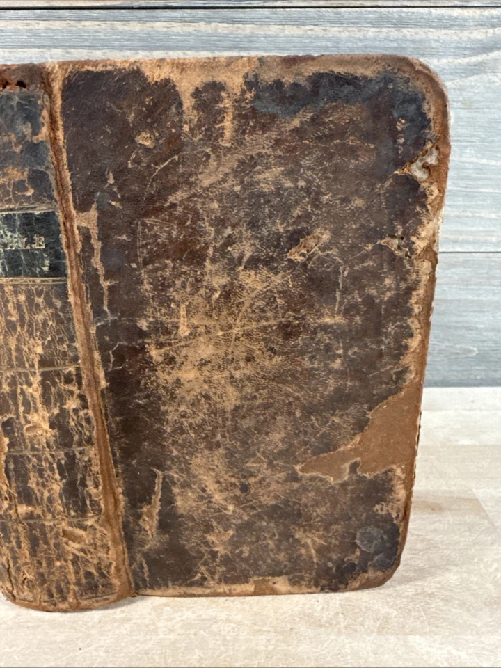1823 HOLY BIBLE D&G Bruce EARLY AMERICAN leather ANTIQUE old PHILADELPHIA - Image 2 of 4