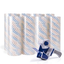 ADHES 48 Rolls Packing Tape w/ Dispenser Gun, 2.6 Mil Heavy Duty Packaging