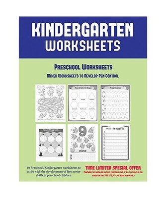 Preschool Worksheets: Mixed Worksheets to Develop Pen Control 