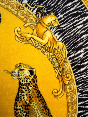 VERSACE PILLOW Throw Africa Tiger Leopard Large w tags Rare Sale