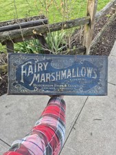 Rare Antique Tin FAIRY MARSHMALLOWS 15 LB SIZE RUECKHEIM BROS & ECKSTEIN NY ILL