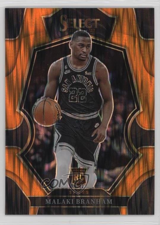 2022-23 Panini Select Premier Level Orange Flash Prizm Malaki Branham #171 0wp8