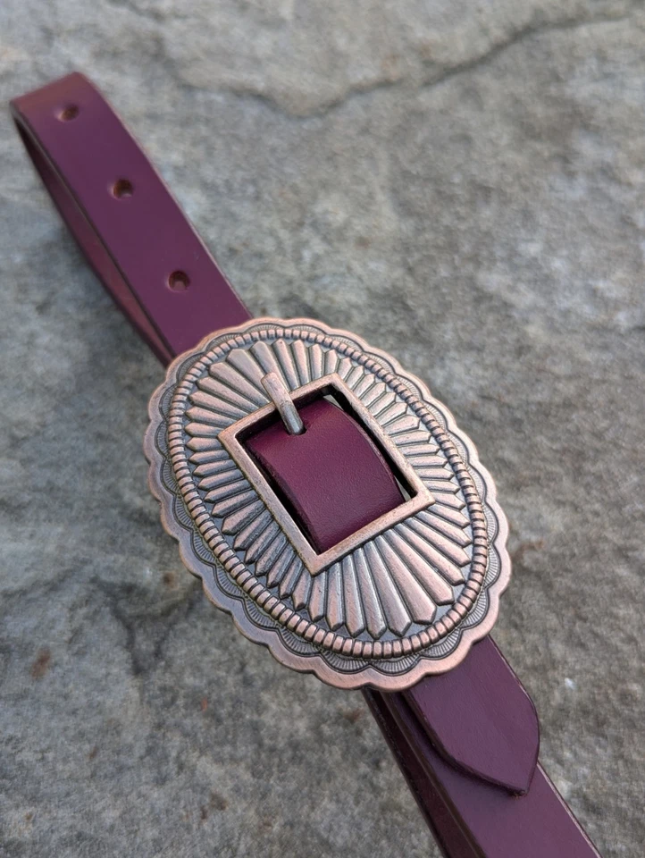 Very Berry Copper Spotted Double Earloop Headstall, Breast Collar Horse Tack Set - Image 2 of 4
