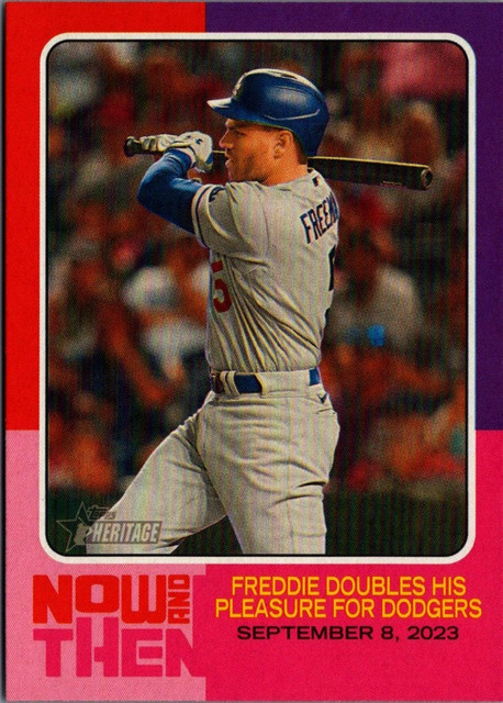 2024 Topps Heritage Now and Then #NAT14 Freddie Freeman Los Angeles Dodgers