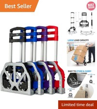 Lightweight Aluminum Hand Cart: Compact and Durable Folding Dolly for 165lbs