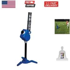 Baseball Pitching Machine - Adjustable Baseball Hitting & Fielding Practice M...